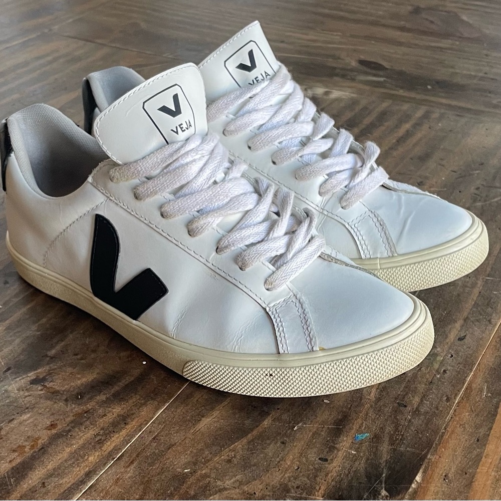 Veja White and Black Sneakers